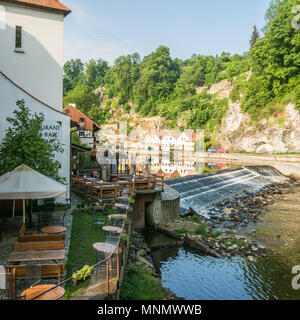 Cesky Krumlov sur la Vltava, République tchèque Republc Banque D'Images