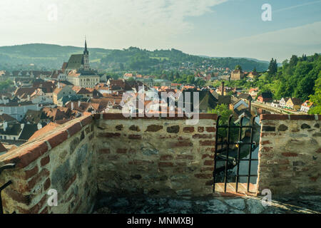 Cesky Krumlov, République tchèque sur la Vltava Republc Banque D'Images