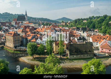 Cesky Krumlov sur la Vltava, République tchèque Republc Banque D'Images