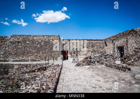 Palais de Quetzalpapálotl, Teotihuacan, l'ancienne ville pré-colombienne et un complexe archéologique au nord-est de la ville de Mexico, Mexique Banque D'Images