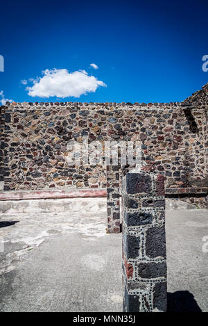 Palais de Quetzalpapálotl, Teotihuacan, l'ancienne ville pré-colombienne et un complexe archéologique au nord-est de la ville de Mexico, Mexique Banque D'Images