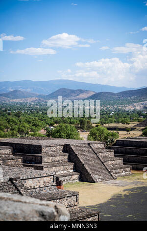 Teotihuacan, l'ancienne ville pré-colombienne et un complexe archéologique au nord-est de la ville de Mexico, Mexique Banque D'Images