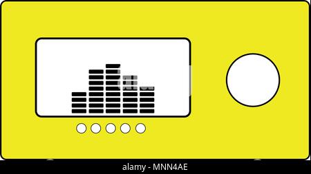 Vecteur radio moderne jaune Illustration de Vecteur