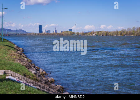 Danube à Vienne, Autriche Banque D'Images