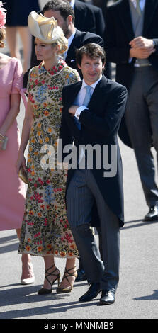 Chanteur James Blunt arrive avec sa femme Sofia Wellesley au château de Windsor pour le mariage du prince Harry et Meghan Markle. Banque D'Images
