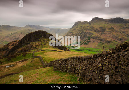 Brochet côté dans le district du lac donnant sur la vallée de Langdale Banque D'Images