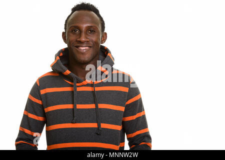 Young happy black African man smiling Banque D'Images