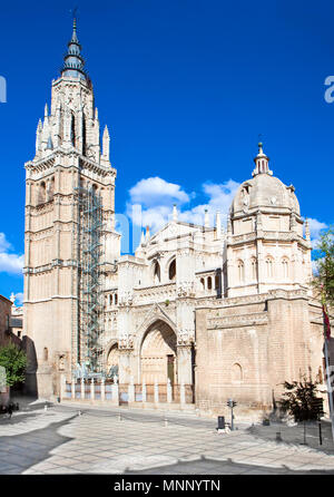 Vue panoramique sur la Cathédrale de Toledo structurés de style gothique date du 13ème siècle.Toledo, Espagne Banque D'Images