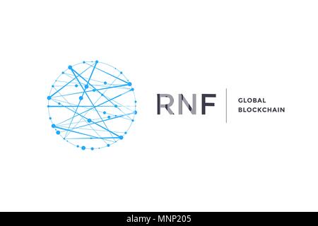 Logo Template pour blockchain technology Illustration de Vecteur