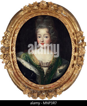 950 portrait ovale de Françoise Marie de Bourbon, duchesse de Chartres (fille de Louis XIV) par un artiste inconnu Banque D'Images