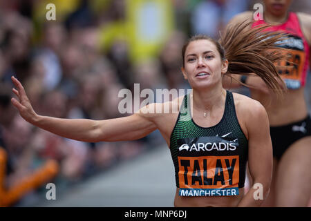 Deansgate, Manchester, Royaume-Uni. 18 mai, 2018. L'Arcadis Grand CityGames, Manchester ; Alina Talay remporte le 100m haies femmes : Action Crédit Plus Sport/Alamy Live News Banque D'Images