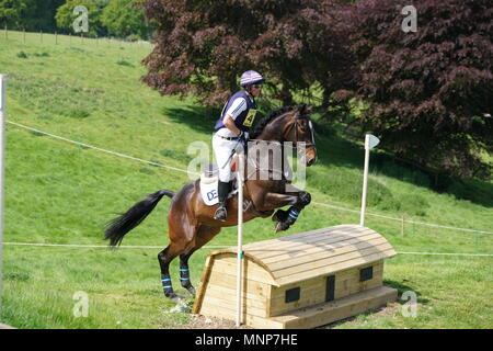 Corby, Angleterre. 18 mai 2018. Les chevaux et les cavaliers participent à la faveur & Fairfax International Horse Trials dans le parc du château de Rockingham, Corby, Angleterre 18 Mai 2018 Crédit : Scott Carruthers/Alamy Live News Banque D'Images