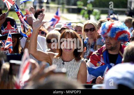 Kay Burley au cours de Mariage Royal à Windsor, Royaume-Uni. Finnbarr Crédit : Webster/Alamy Live News Banque D'Images