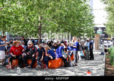 Londres, Royaume-Uni. 19 mai 2018. Fans au stade de Wembley Crédit : Alex Cavendish/Alamy Live News Banque D'Images