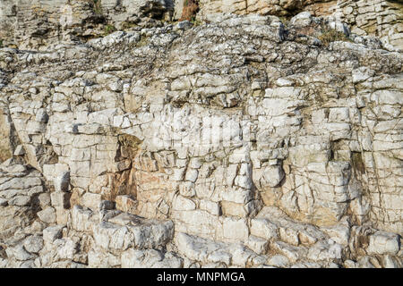 Surface de heavilly falaise maritime érodés dans rock couleurs brun-gris Banque D'Images