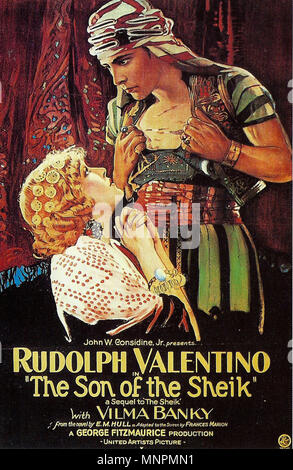 Le fils du cheik 1926 - Vintage Movie Poster - Rudolph Valentino Banque D'Images