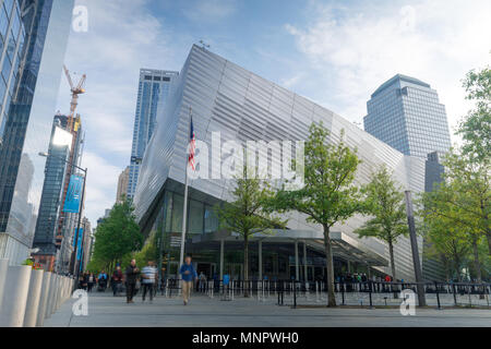 Manhattan, New York City - 10 mai 2018 : 11 septembre National Memorial & Museum dans le Lower Manhattan Banque D'Images