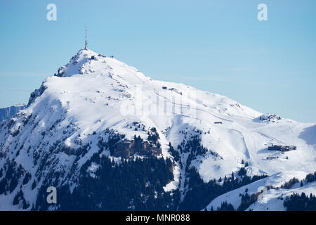 Kitzbüheler Horn en hiver, Kitzbühel, Tyrol, Autriche Banque D'Images