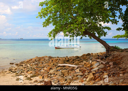 L'île de Lengkuas, Belitung en Indonésie Banque D'Images