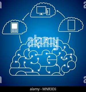 Grande idée, concept design concept de cloud computing. Illustration de Vecteur