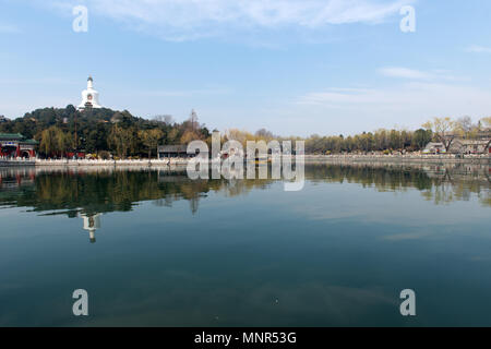 Le Parc Beihai à Pékin, Chine Banque D'Images