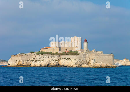 Chateau d'If à l'Île d'If, ancienne prison Island près de Marseille, Bouches-du-Rhône, Provence-Alpes-Côte d'Azur, France Sud, France, Europe Banque D'Images