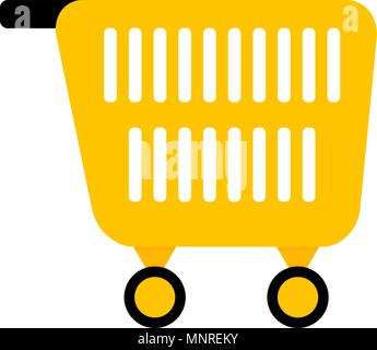 Panier pour le shopping. Marché commercial web, effectuer pushcart, vector illustration Illustration de Vecteur