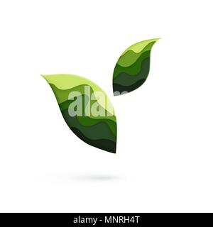 Logo de l'écosystème concept. Écologie et de soins sur la nature. Vector illustration Illustration de Vecteur