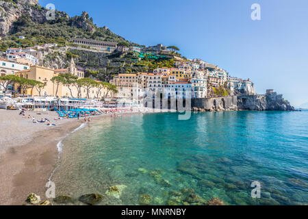 Plage de la ville d'Amalfi en Italie Banque D'Images