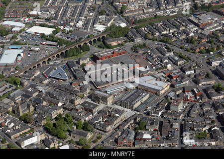 Vue aérienne de la ville de Lancashire Accrington Banque D'Images