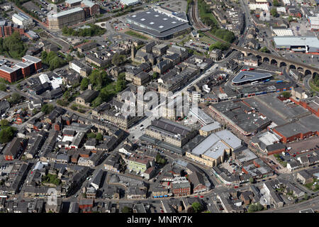 Vue aérienne de la ville de Lancashire Accrington Banque D'Images