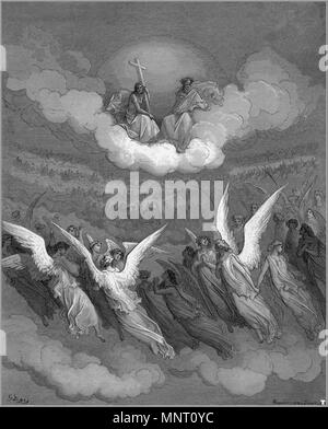 . L'illustration de John Milton's "Paradise Lost" . 1866. Paradis perdu 10 959 Banque D'Images