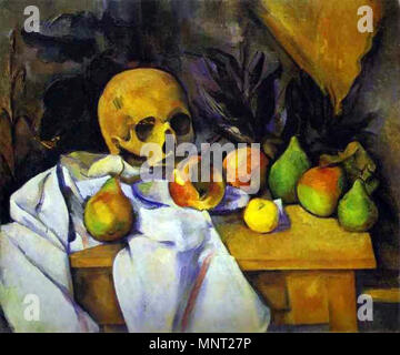 965 Paul Cézanne - Nature morte avec un crâne Banque D'Images