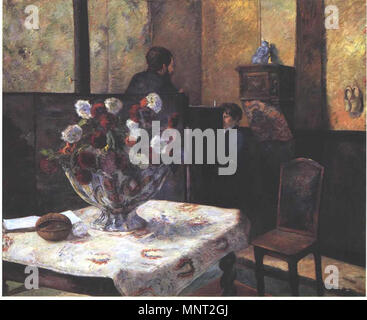 Deutsch : interieur des Malers in der Rue Carcel. Anglais : Peinture d'un intérieur à la rue Carcel Carcel (rue), Paris. English : Intérieur du peintre à Paris, rue Carcel. 1881.. 966 Paul Gauguin, interieur du peintre Paris, rue Carcel (1881) Banque D'Images