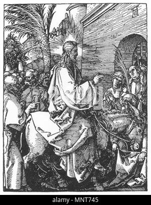 Français : Petite Passion : 6. Le Christ est l'entrée dans Jérusalem 1511. Piccola passione 06 984 Banque D'Images