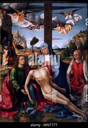 985 Piedad al pie de la cruz, del maestro de Artés (Museo de Bellas Artes de Valencia) Banque D'Images