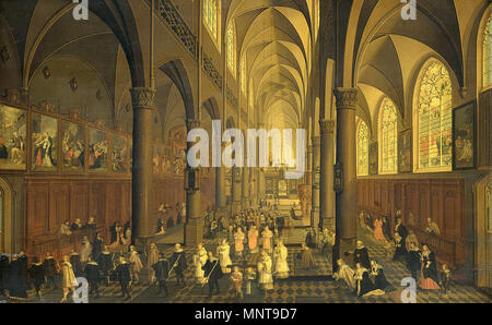 L'intérieur de l'église dominicaine à Anvers.[1] TITRE ALTERNATIF(s) : Intérieur de l'église dominicaine de Saint Paul à Anvers vers 1636. 993 Pieter Neefs (I) 002 Banque D'Images