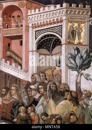 Entrée du Christ à Jérusalem (détail) vers 1320. 996 Pietro Lorenzetti - Entrée du Christ à Jérusalem (détail) - WGA13504 Banque D'Images