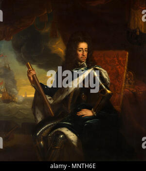 Portrait d'Stadholder-King William III (1650- 1702) . Nederlands : Portret van Willem III, De koning van Engeland. 1699. huile sur toile. 163,2 × 149,9 cm (64,2 × 59 pouces). La Haye, Mauritshuis. . 1699. 1022 Portrait de William III, roi d'Angleterre, par Godfried Schalcken 158 Mauritshuis Banque D'Images