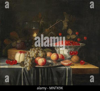 1032 Pseudo-Simons - Nature morte de fruits avec un 'Roemer' Banque D'Images