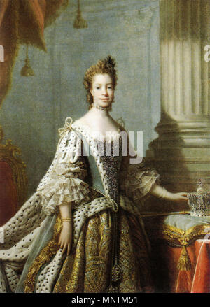 Portrait de Charlotte de Mecklembourg-strelitz (1744-1818) 1762. 1035 Queen Charlotte par studio d'Allan Ramsay Banque D'Images