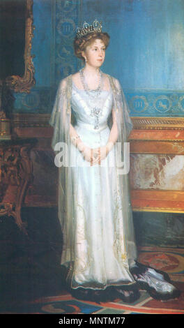 Victoria Eugenia, reina de España . Español : Retrato de la Reina Victoria Eugenia de Battenberg (1887-1969), esposa del Rey Alfonso XIII de España. . Entre vers 1909 et vers 1911. 1035 La Reine Victoria de l'Espagne Banque D'Images