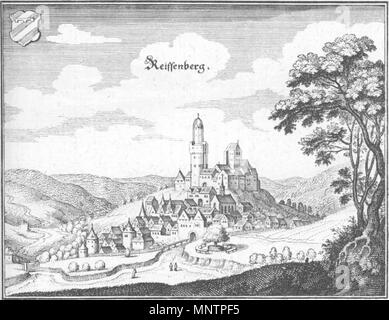 . Deutsch : Reiffenberg im Taunus, Burg mit Blick aus Richtung südöstlicher. Kupferstich von Matthäus Merian. Anglais : le château et village Reiffenberg en Allemagne, vue depuis le sud-est de l'orientation. Gravure sur cuivre fait par Matthäus Merian. 1655. Matthäus Merian (1593-1650) Noms alternatifs Matthäus Merian der Ältere ; programme Matthaeus Merian ; Matthias Merian Description Swiss copperplate graveur et éditeur Date de naissance/décès 22 Septembre 1593 19 juin 1650 Lieu de naissance/décès Basel Bad Schwalbach lieu de travail Suisse (Zurich, Bâle), la France (Nancy, Paris), Pays-Bas, Germ Banque D'Images