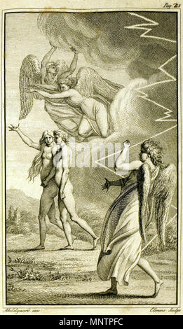 . Anglais : Illustration de Johannes Ewalds 'Adam et Eve'. Dessin de N.A. Abildgaard, gravure par J.F. Clemens. Dansk : Illustration til Johannes Ewalds 'Adam og Eva'. Tegning af N.A. Abildgaard, stik af J.F. Clemens. . 1780. 729 Johannes Ewald Adam og Eva 2 Banque D'Images