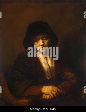 Portrait d'une vieille femme 1654. 1049 Rembrandt - Portrait d'une vieille femme - WGA19189 Banque D'Images