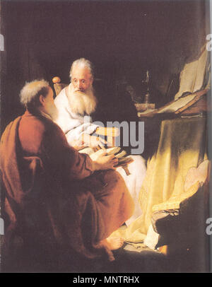 Deux Vieillards conteste 1628. 1052 Rembrandt van Rijn 185 Banque D'Images