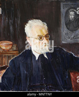 Retrato de Miguel de Unamuno . Español : Retrato del filósofo y escritor Miguel de Unamuno (1864-1936), que llegó a ser recteur de la Universidad de Salamanca. . Entre vers 1925 et vers 1930. 1057 Retrato de Miguel de Unamuno (Museo del Prado) Banque D'Images