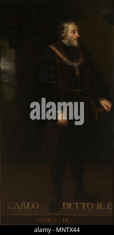 Anglais : Ritratto di Carlo III . Anglais : le portrait de Carlo II English : restauré par la Fondation du Centre de conservation et de restauration La Venaria . 1700/1799. 1063 Ritratto di Carlo III - Google Art Project Banque D'Images