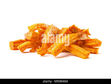 Frites de patates douces d'Orange fait maison avec du sel et poivre Banque D'Images