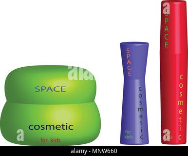 Les produits de beauté pour les enfants vector illustration Illustration de Vecteur
